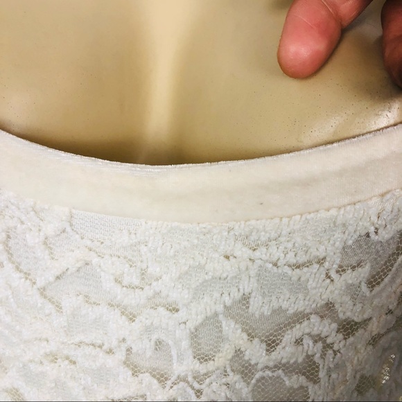 Free People Cream Flirt For You Lace Mini Dress size M - Picture 5 of 7